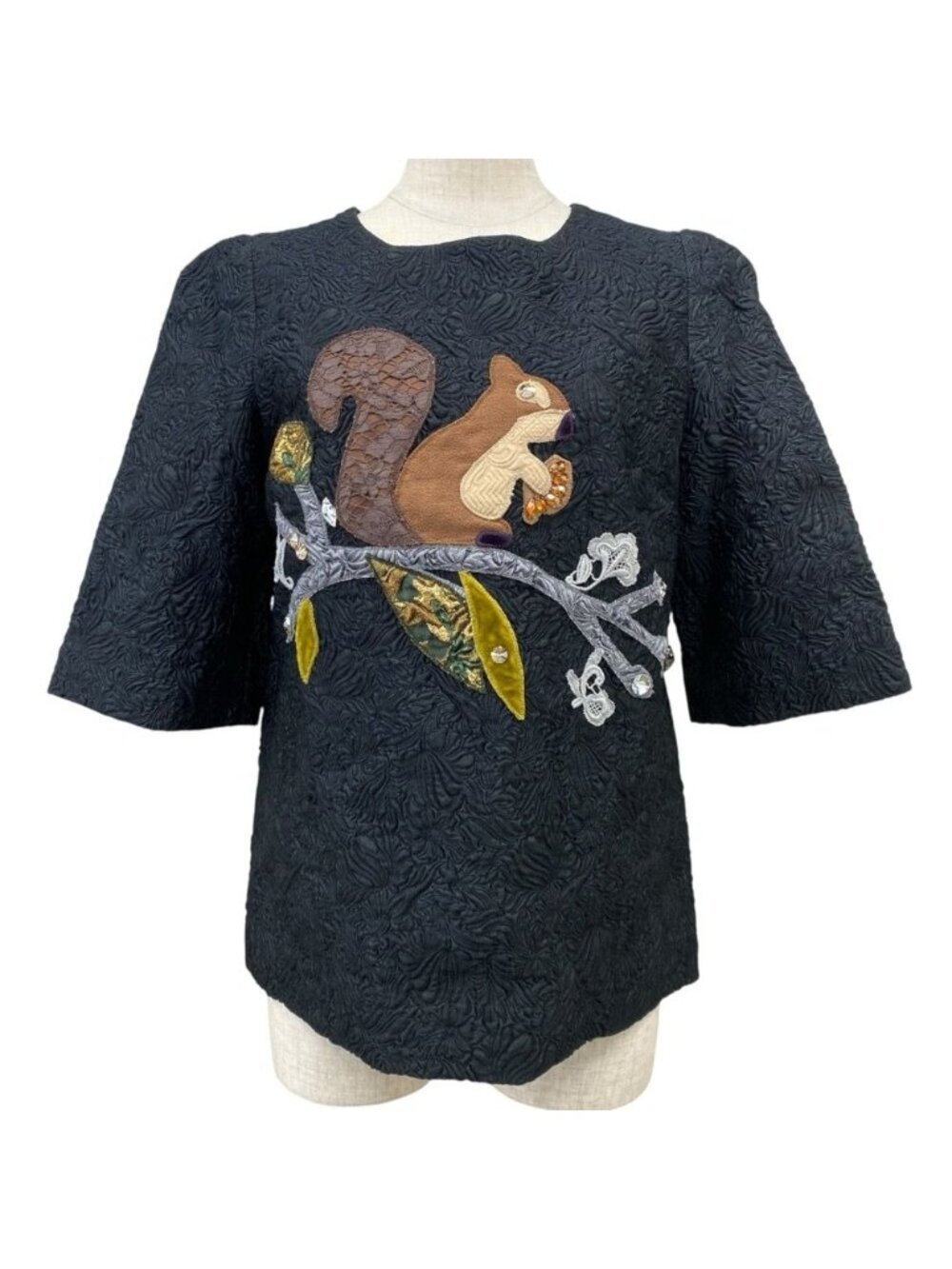 Dolce & Gabbana DG Short Sleeve T-Shirt Top Jacquard